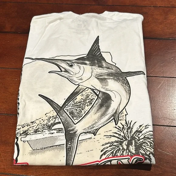 NWT Del Sol Color Changing Nassau, Bahamas White Tee The Mighty Marlin Men’s Med - Picture 10 of 12
